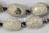 CAA653 15.5 inches 15*20mm faceted egg-shaped agate beads