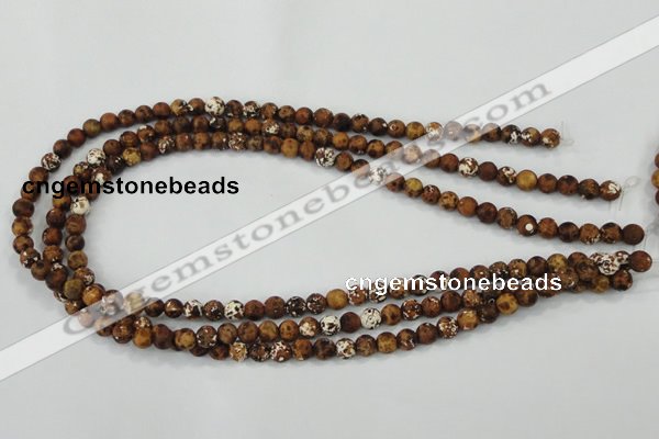 CAA750 15.5 inches 8mm round wooden agate beads wholesale