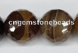 CAA901 15.5 inches 24mm faceted round agate gemstone beads wholesale