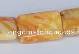 CAB252 15.5 inches 18*25mm rectangle lemon crazy lace agate beads