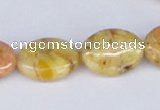 CAB262 15.5 inches 15*20mm oval lemon crazy lace agate beads