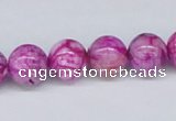 CAB271 15.5 inches 12mm round fuchsia crazy lace agate beads