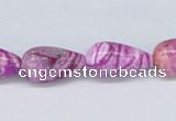 CAB277 15.5 inches 10*18mm teardrop fuchsia crazy lace agate beads