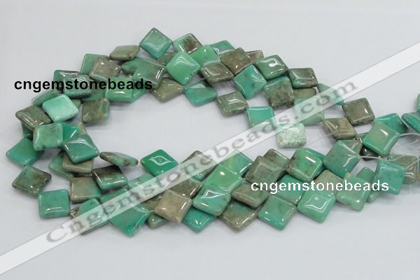 CAB28 15.5 inches 16*16mm diamond green grass agate gemstone beads