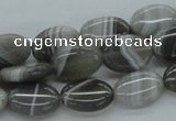 CAB354 15.5 inches 13*18mm oval grey agate gemstone beads wholesale
