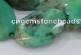 CAB43 15.5 inches 25*35mm faceted oval green grass agate beads