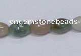 CAB439 15.5 inches 9*12mm rice indian agate gemstone beads wholesale