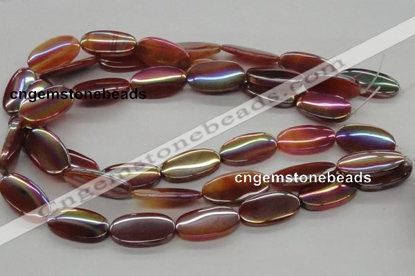 CAB530 15.5 inches 16*30mm oval AB-color red agate beads wholesale