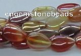 CAB533 15.5 inches 10*15mm flat teardrop AB-color red agate beads