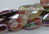 CAB541 15.5 inches 12*20mm faceted oval AB-color red agate beads