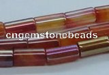CAB549 15.5 inches 8*16mm cylinder AB-color red agate beads
