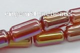 CAB550 15.5 inches 10*20mm cylinder AB-color red agate beads