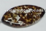 CAB639 15.5 inches 25*50mm marquise leopard skin agate beads