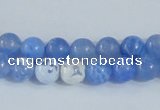 CAB645 15.5 inches 8mm round fire crackle agate beads wholesale