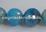 CAB658 15.5 inches 18mm faceted round fire crackle agate beads