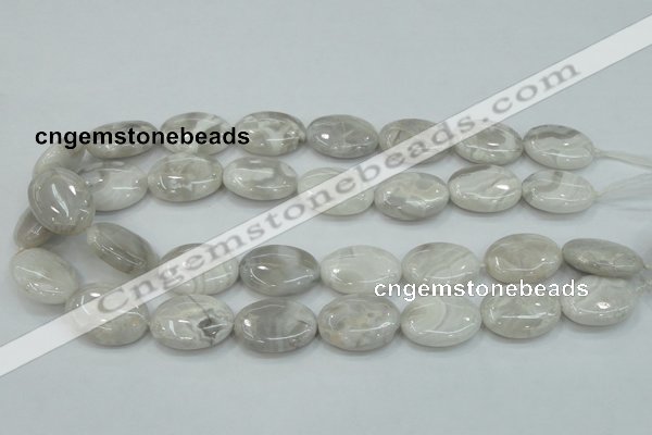 CAB912 15.5 inches 18*25mm oval natural crazy agate beads wholesale