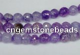 CAG1514 15.5 inches 8mm faceted round fire crackle agate beads