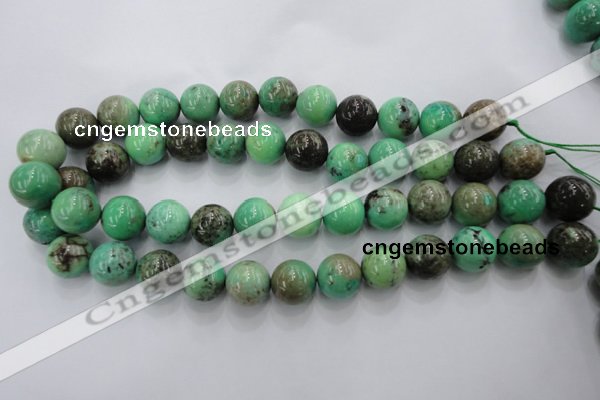 CAG1600 15.5 inches 16mm round green grass agate gemstone beads