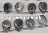 CAG1769 Top-drilled 10*14mm flat teardrop Chinese botswana agate beads