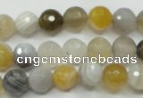 CAG1812 15.5 inches 8mm faceted round Chinese botswana agate beads