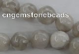 CAG1899 15.5 inches 14mm round grey agate beads wholesale