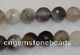 CAG2423 15.5 inches 10mm faceted round Chinese botswana agate beads