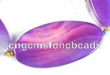 CAG302 28*52mm twisted oval agate stone beads Wholesale