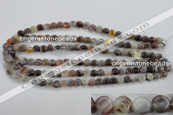 CAG3711 15.5 inches 8mm flat round botswana agate beads wholesale