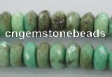 CAG3913 15.5 inches 5*10mm faceted rondelle green grass agate beads