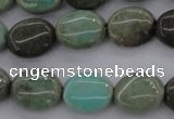 CAG3942 15.5 inches 8*10mm oval green grass agate beads