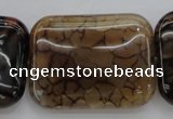 CAG4058 15.5 inches 30*38mm rectangle dragon veins agate beads