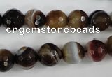 CAG4535 15.5 inches 10mm faceted round agate beads wholesale
