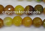CAG4550 15.5 inches 12mm faceted round agate beads wholesale