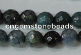 CAG4610 15.5 inches 6mm faceted round fire crackle agate beads