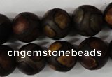 CAG4767 15 inches 14mm round tibetan agate beads wholesale