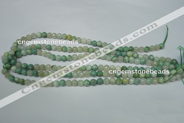 CAG4811 15 inches 6mm faceted round fire crackle agate beads
