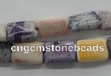 CAG4927 15.5 inches 10*14mm rectangle dyed white agate beads