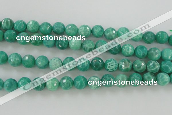 CAG5313 15.5 inches 12mm faceted round peafowl agate gemstone beads