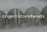 CAG5327 15.5 inches 20mm round grey line agate beads wholesale