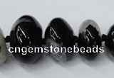 CAG5430 7*11mm – 15*22mm rondelle agate druzy geode agate beads