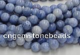 CAG550 16 inches 4mm round blue agate gemstone beads wholesale