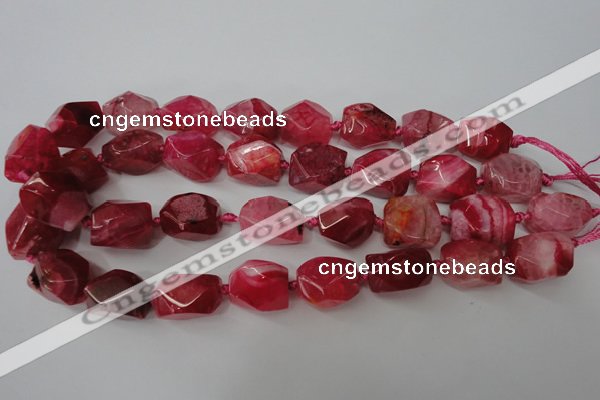CAG5508 15.5 inches 15*15*20mm faceted nuggets agate beads