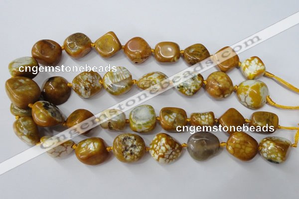 CAG5523 15.5 inches 17*20mm - 20*22mm nuggets agate gemstone beads
