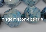 CAG5598 15 inches 20mm faceted nuggets agate gemstone beads
