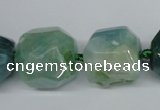 CAG5616 15 inches 20mm faceted nuggets agate gemstone beads