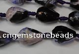 CAG5720 15 inches 12*16mm faceted teardrop fire crackle agate beads