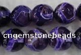 CAG6145 15 inches 10mm faceted round tibetan agate gemstone beads