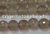 CAG6537 15.5 inches 8mm faceted round Brazilian grey agate beads