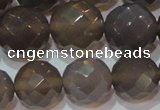 CAG6539 15.5 inches 16mm faceted round Brazilian grey agate beads