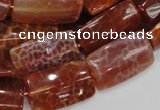 CAG667 15.5 inches 15*30mm rectangle natural fire agate beads